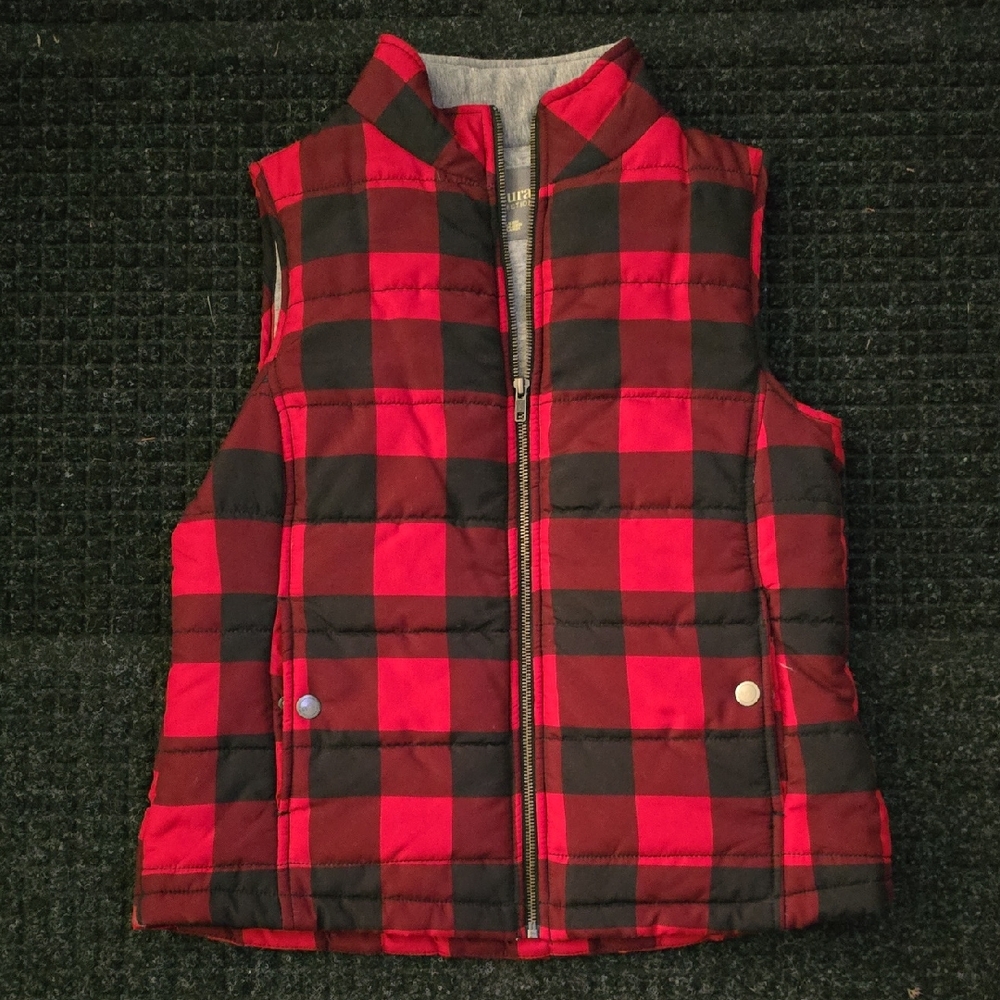 *NWOT* Natural Reflections Buffalo Plaid Puffer Vest, Size M